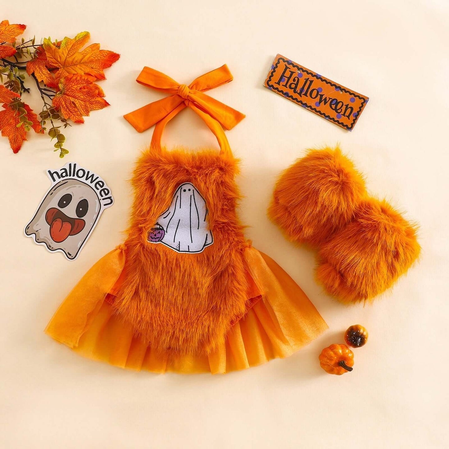 Girls Halloween Outfit Bangladesh Plush Two Piece Set - Small China Town