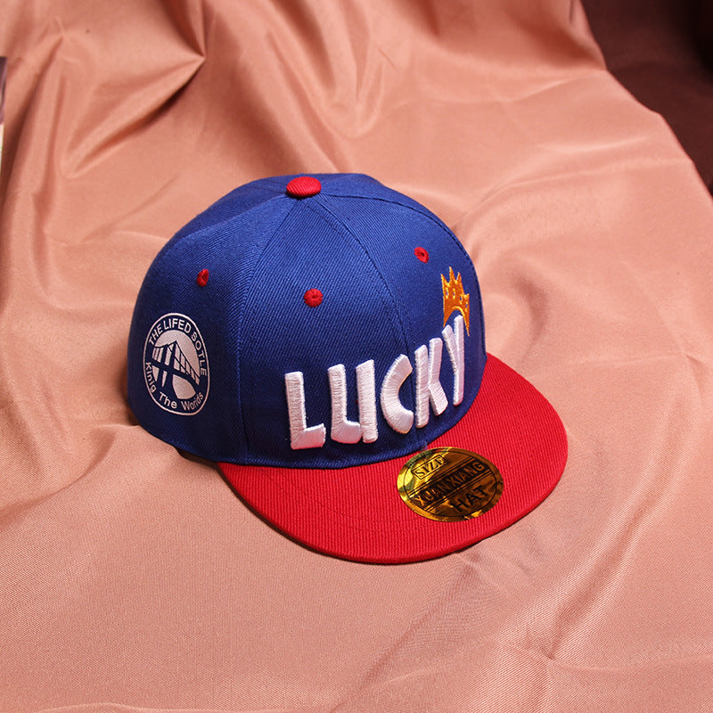 Children's Baseball Cap Tide Hiphop Flat Brim Peaked Cap (Available )