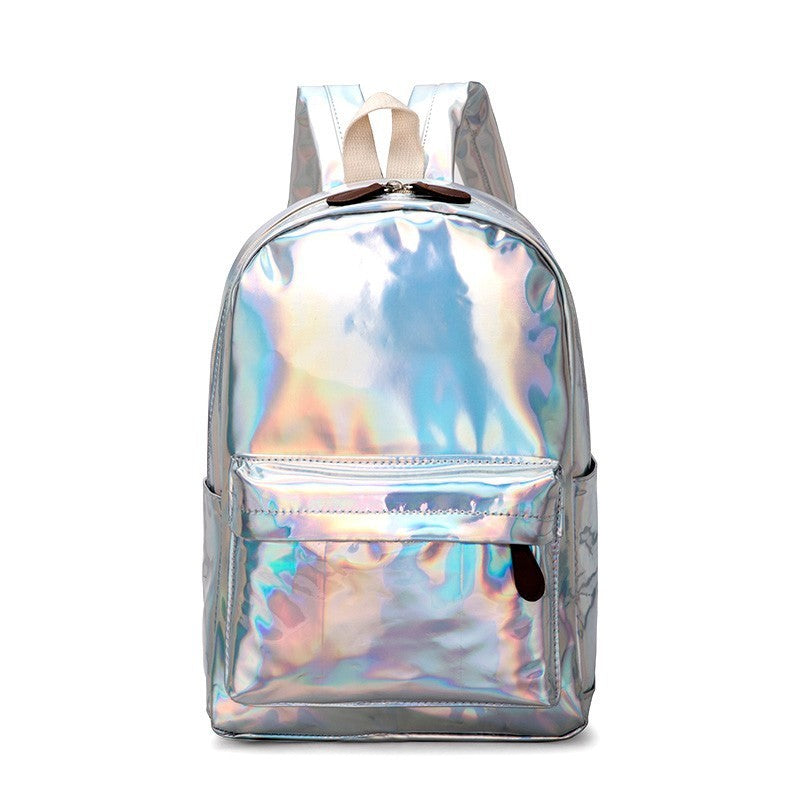 Reflective School Backpack with laser reflective finish, large storage compartments, padded shoulder straps, and ergonomic design for students
