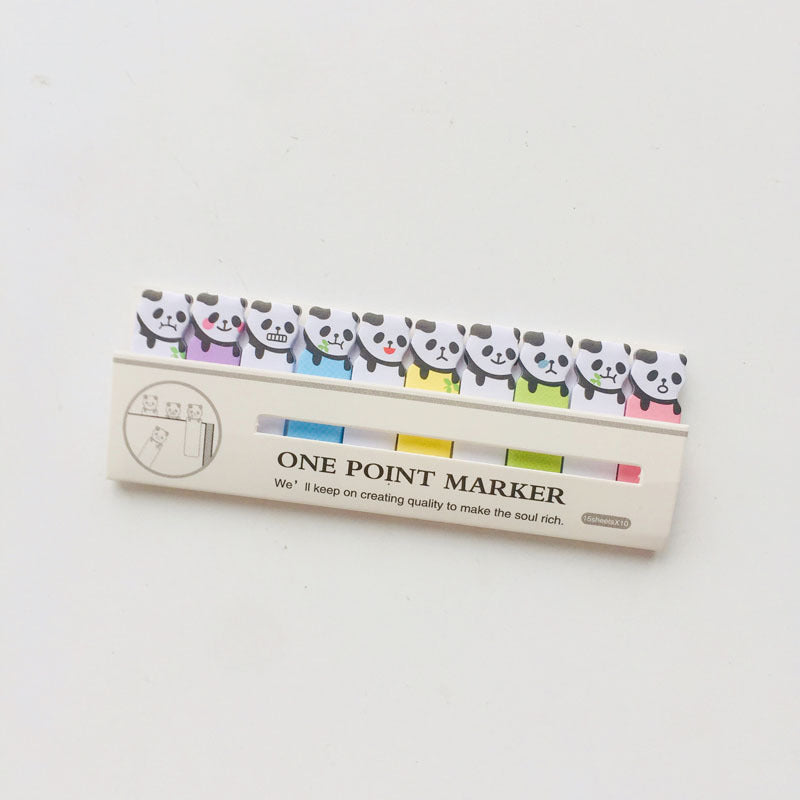 Korea Stationery Mini Cartoon Animals Sitting In Rows N Times Stickers Creative Memo Notes 7g