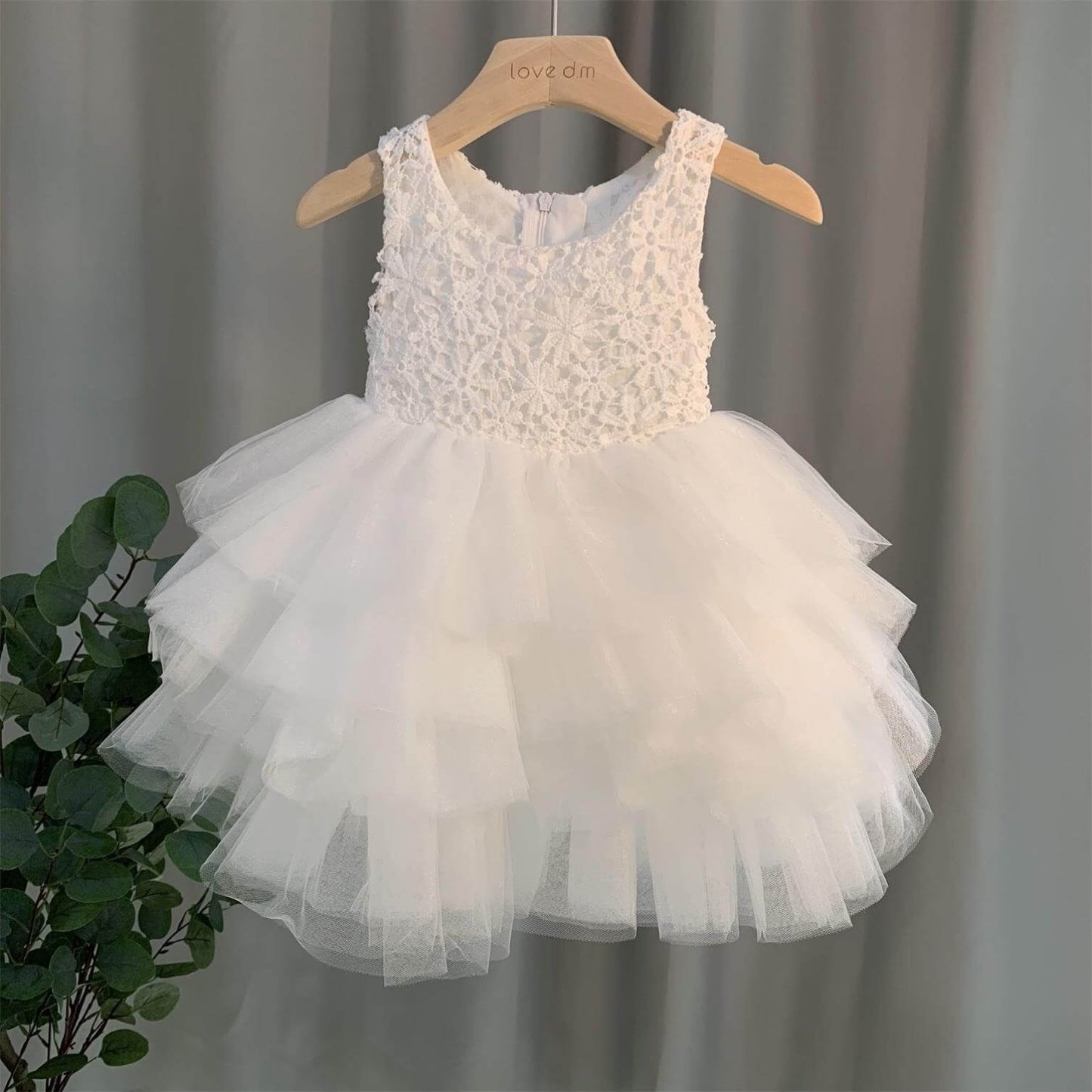 Girls Princess Dress Bangladesh White Gauze Party Dress - Small China Town