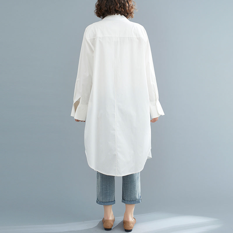 Literary Simple Long Sleeve Plus Size Women's Clothing