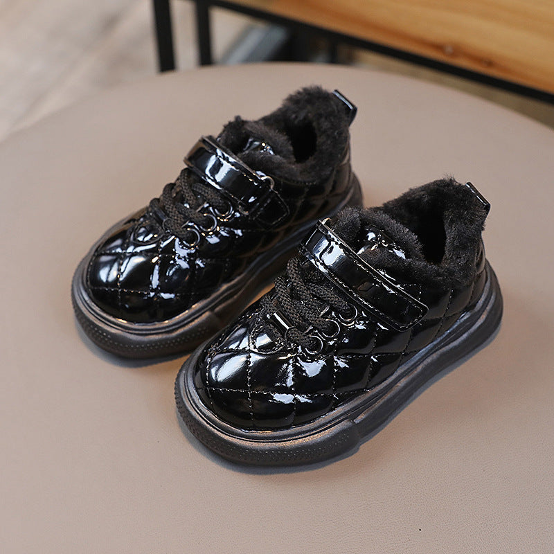 Children's Fleece-lined Warm Cotton Baby Boys' Shoes (Available)