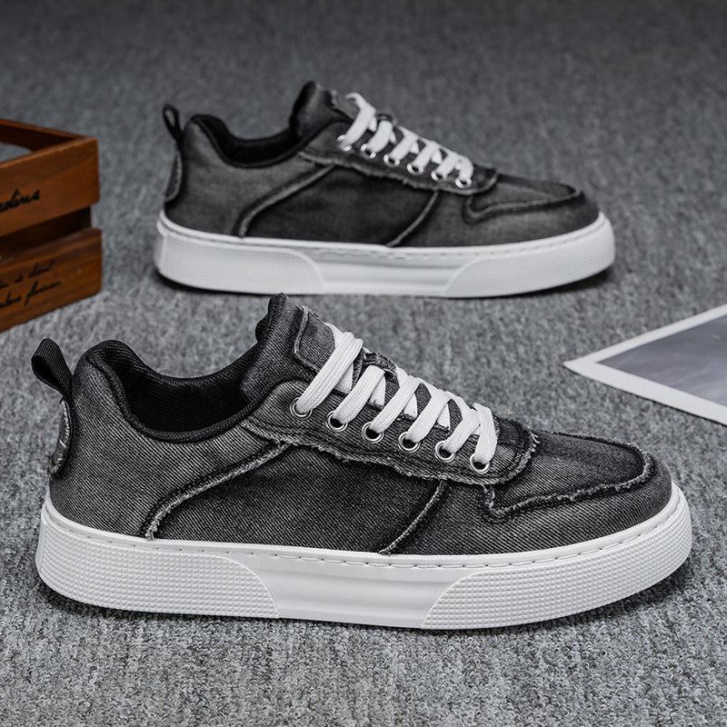 Casual Versatile Canvas Shoes Denim Trendy Stitching (Available)