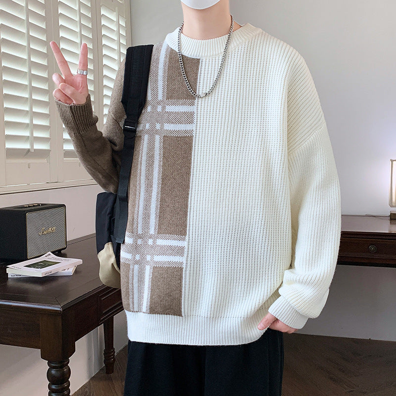 Popular Men's Knitwear Autumn And Winter New Fashion Trendy Round Neck Sweater