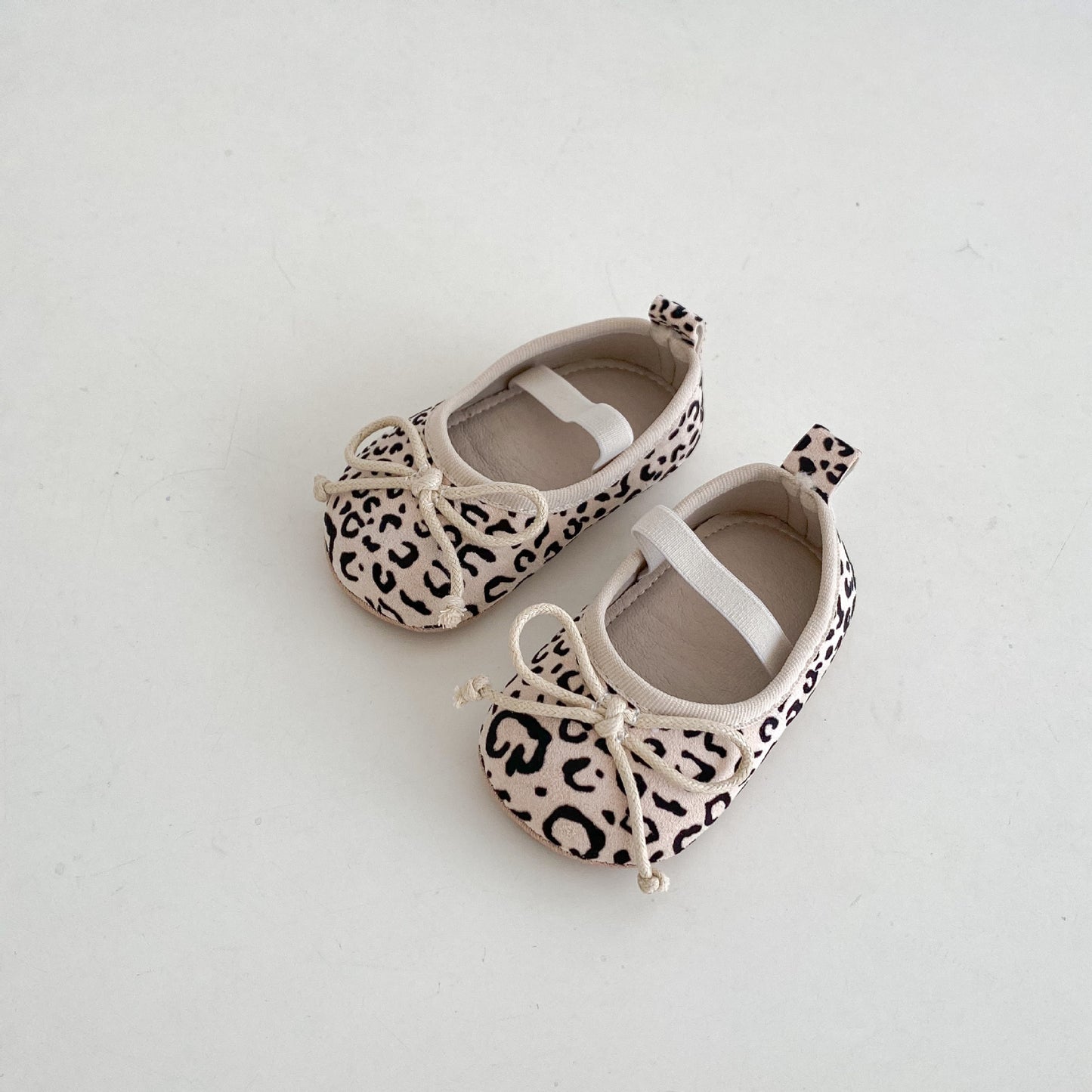 Spring And Autumn Infant Baby Girl Soft Bottom Toddler Shoes Hu Die Knot Leopard Print Round Toe Shoes