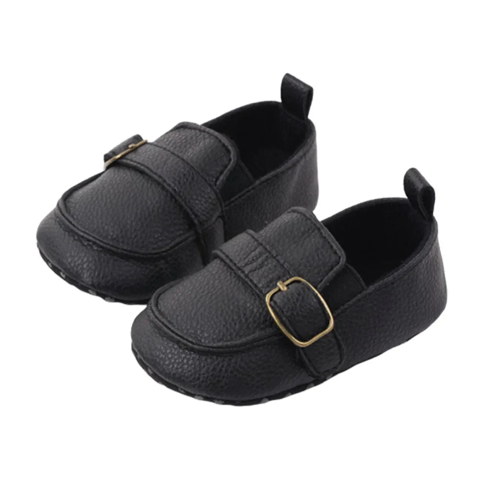 Baby First Walker 1Pair Baby Girl Boy Infant Cute Fashion Solid Shoes Peas Shoes PU Leather Baby Shoes Soft Bottom Toddler