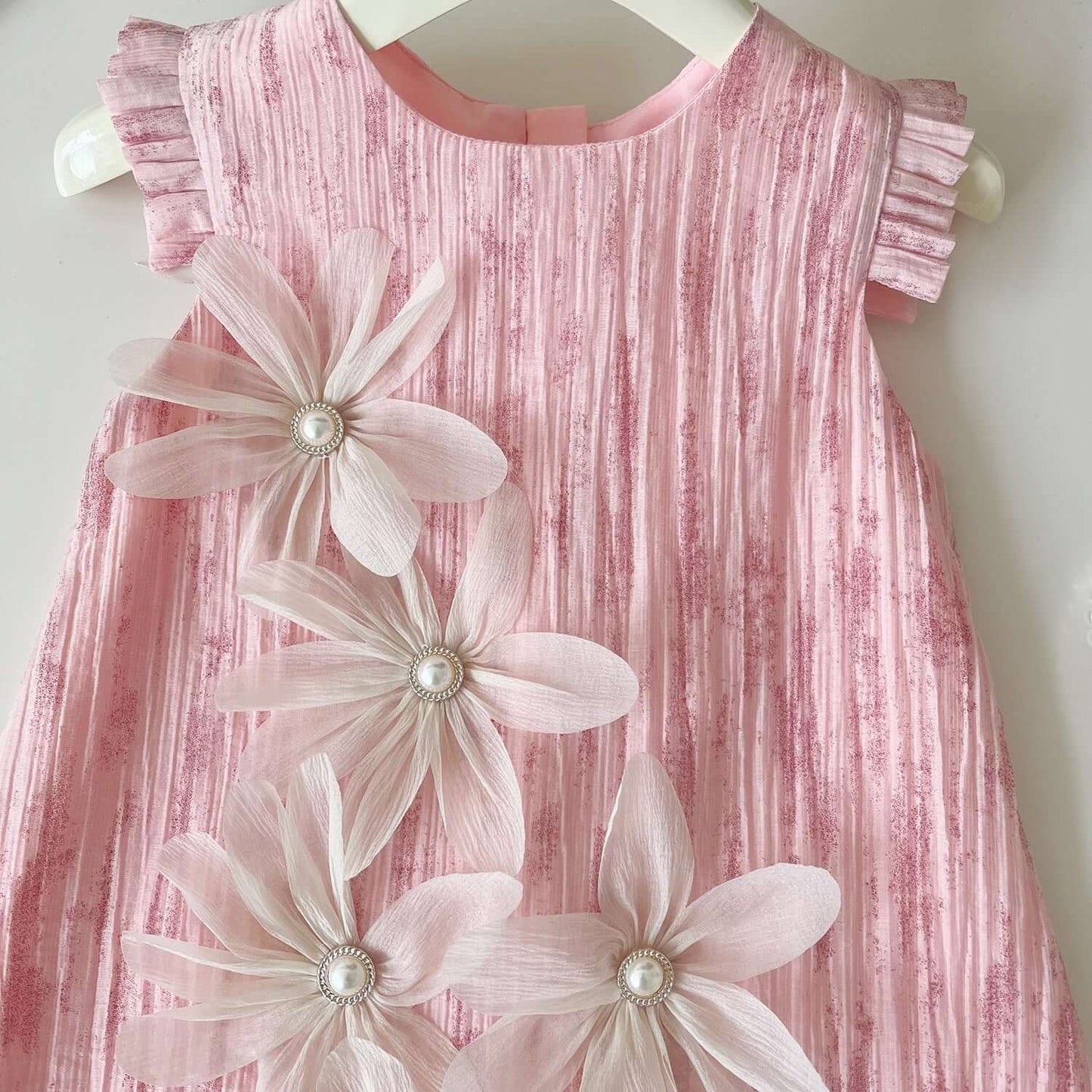 Korean Girls Sleeveless Dress Bangladesh 3D Flower - Small China Town