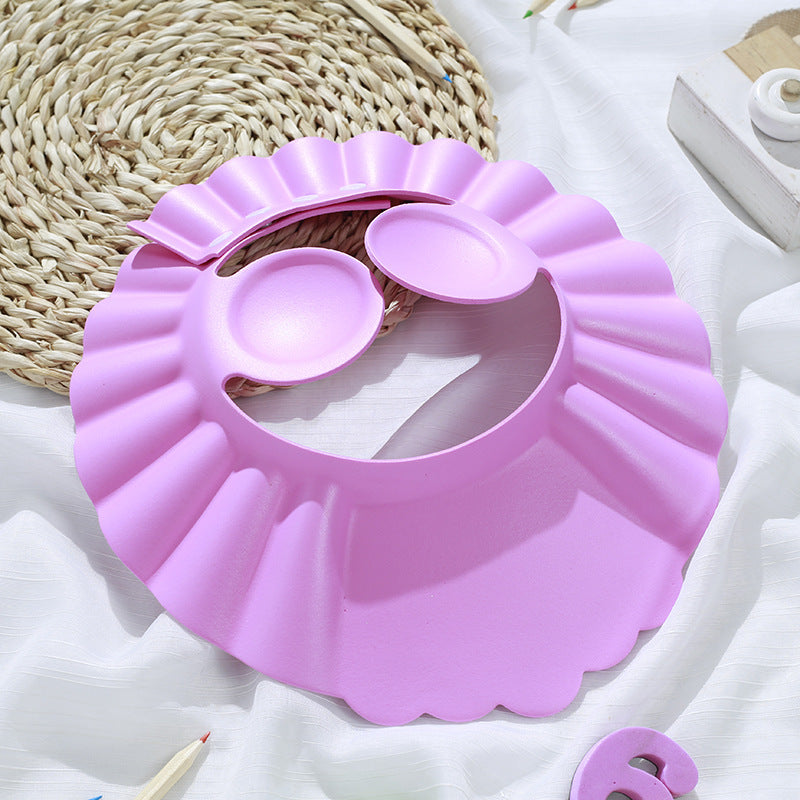 Baby shampoo cap Bangladesh waterproof adjustable bath visor cap for kids hair washing protection