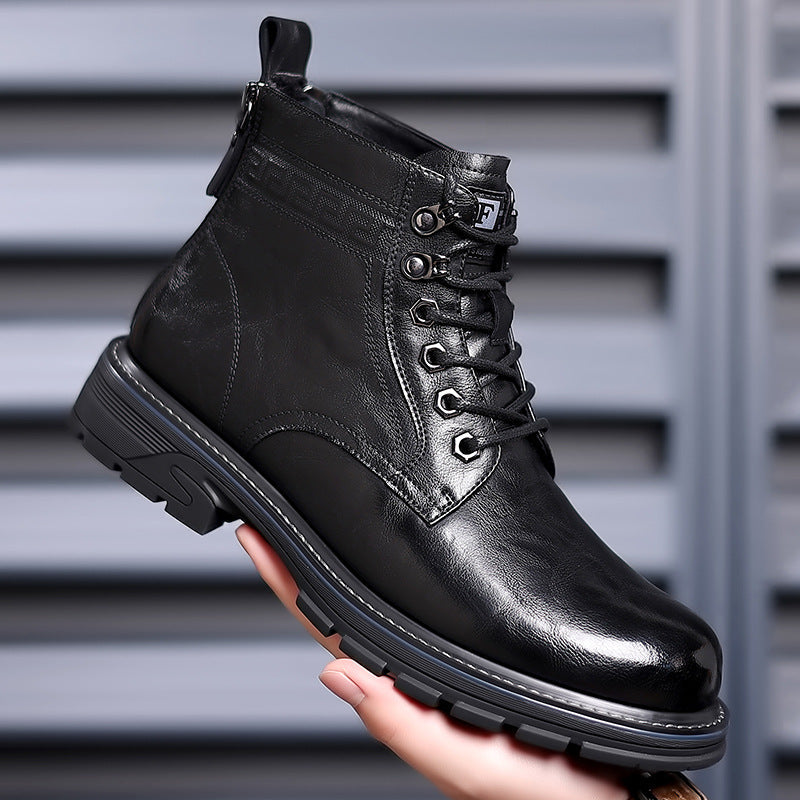 British Style All-matching Work Clothes Ankle Boots Fashion Haulage Motor Leather Boots ( Available )