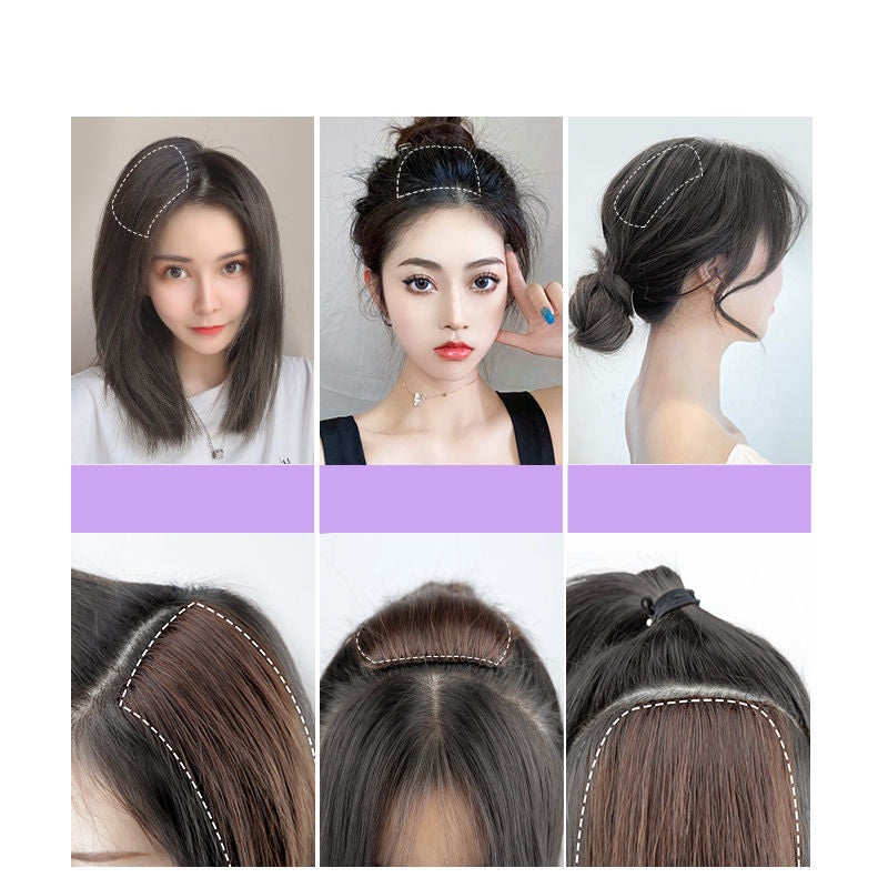 Wig piece hair root fluffy pad hair piece on both sides thickening hair volume invisible hair extension one-piece head hair (Available)