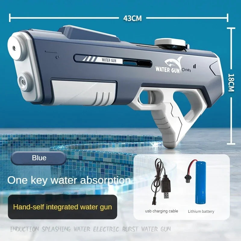Summer Outdoor ToyChildren Automatic Water Absorption Electric Water Gun Toys Hand Self-integration High-pressure Watergun