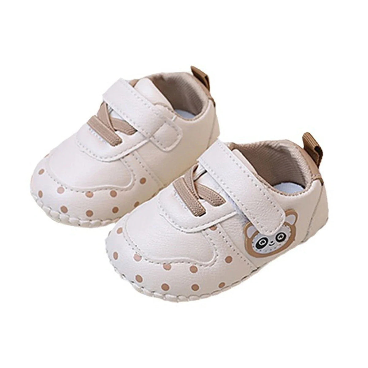 Baby Girls Synthetic Leather Flat Shoes Spring Autumn Anti-Slip Sole Cartoon Infant Shoes