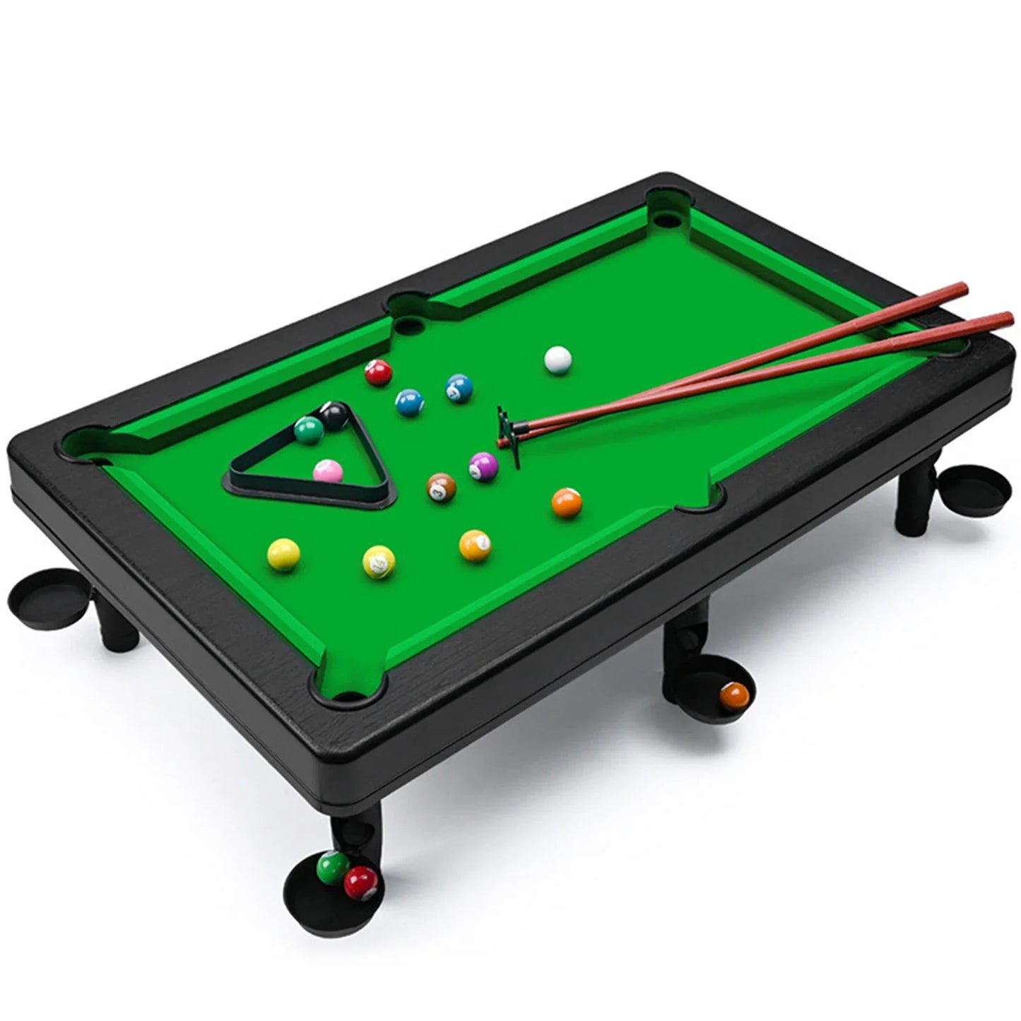 Pool Table Playset Top Game Table Cue Ball Tripod For Kids Adults Portable Interactive Stress Relief Family Fun Entertainment