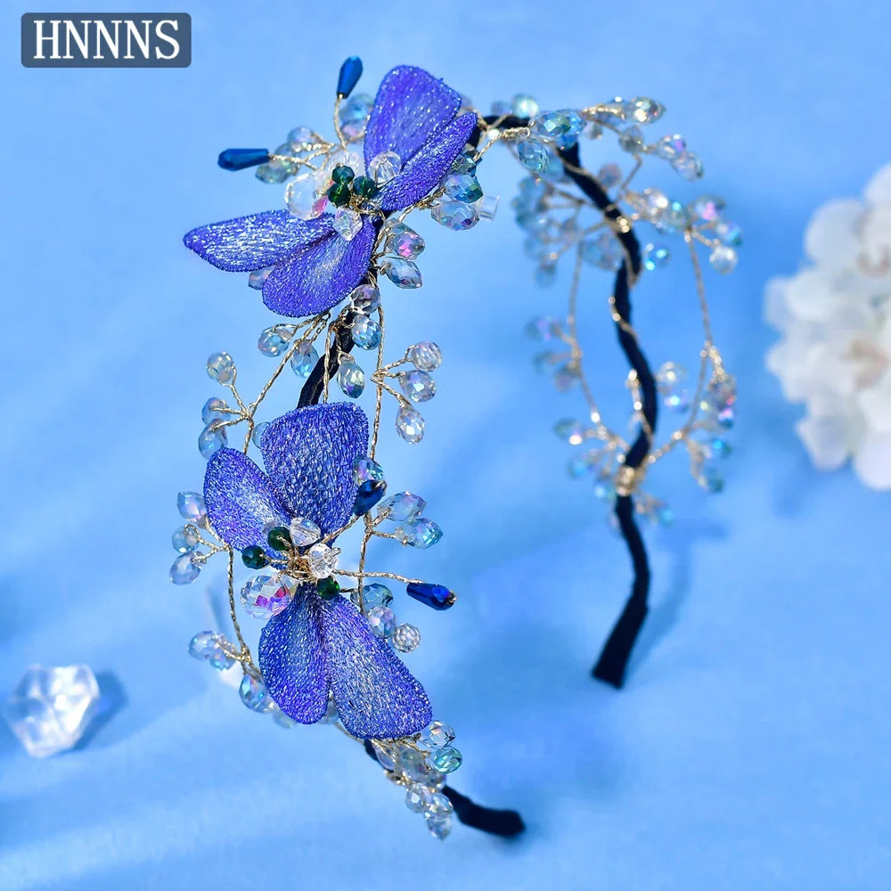 TOPQUEEN Elegant Fairy-Tale Inspired Wedding Hair Accessories Bridal Butterfly Headband Bohemian Women Party Headpiece