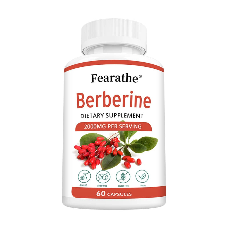 Berberine Capsules 2000mg - Cardiovascular and Digestive Health,Balance Liver Health Digestion,Non-GMO