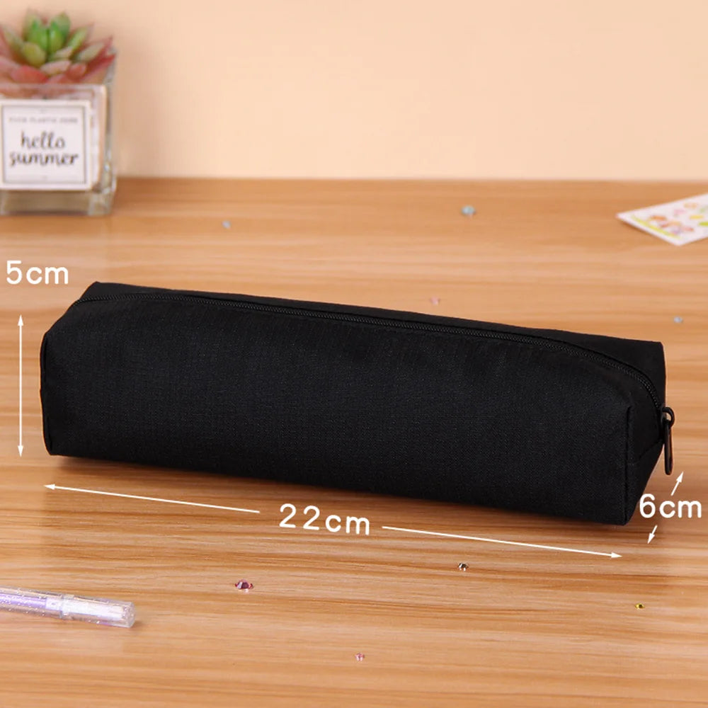 INS Pink Pen Bag Soft Towel Roll Large Capacity Pencil Case Stationery Cosmetic Storage Bag Organizer Creative Students Gift