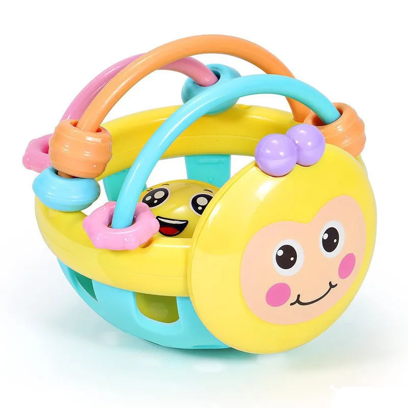 Baby Sensory Teether Ball with BPA-free silicone, easy-grip design, and soft rattle for newborns and infants