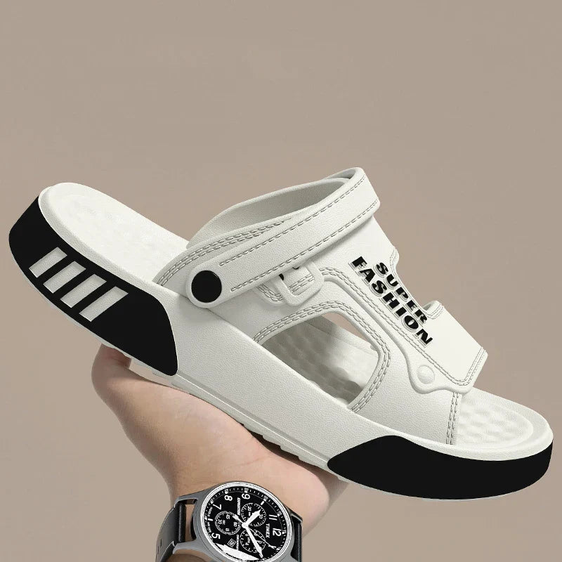 Men Slippers Summer EVA Soft-soled Platform Slides Sandals Indoor Outdoor Walking Beach Shoes Flip Flops Mens Home Shoes