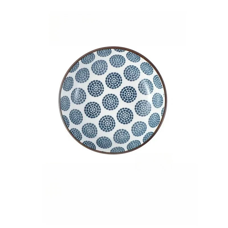 Bohemian Ceramic Condiment Dishes Set Sauce Plates Bowls Spice Plates for Home Restaurant Sushi Bar Parties Picnics Camping