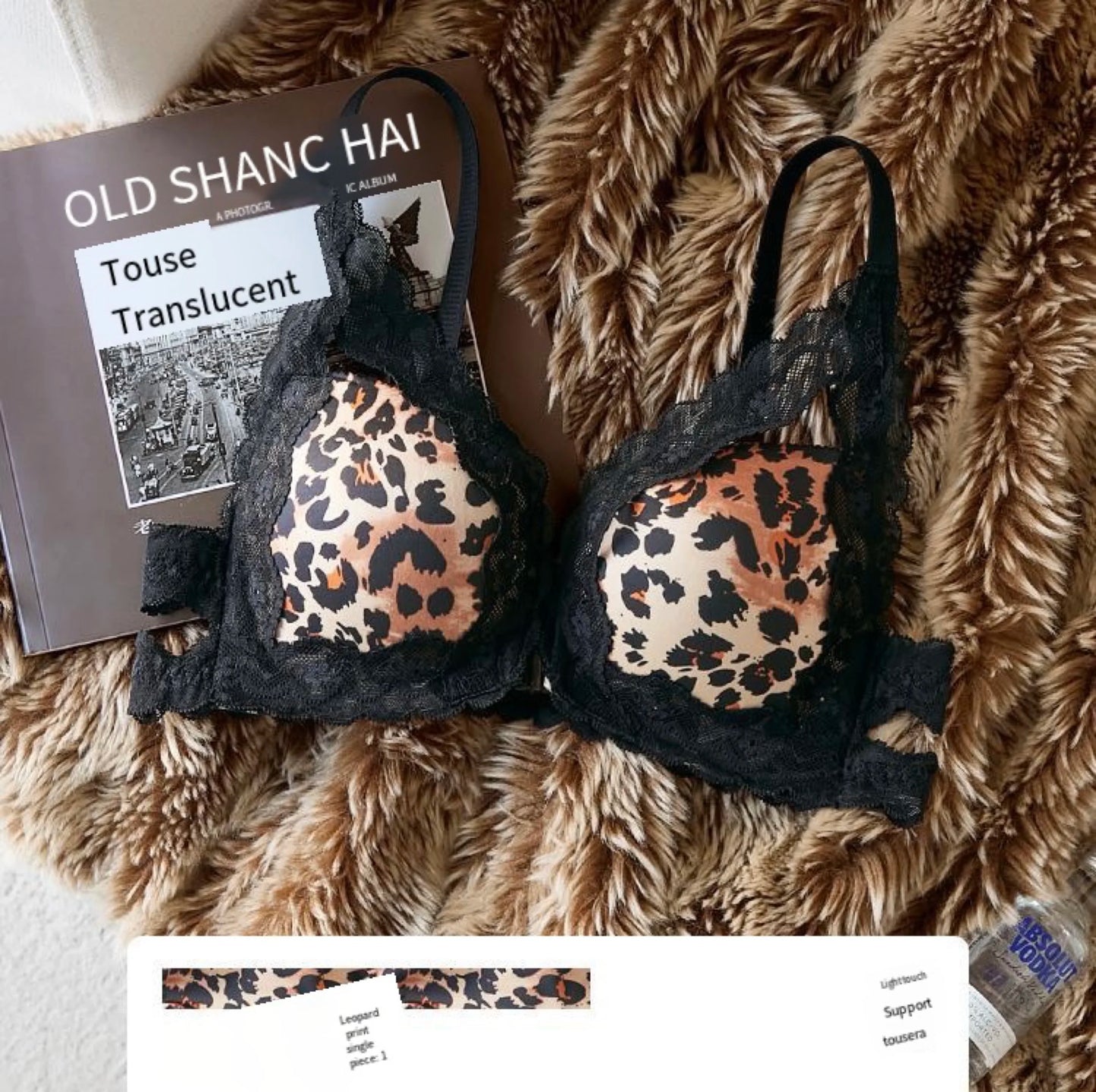 Front button underwear ladies small breasts gathered 2025 spring summer new sexy pure lace white beautiful back bra set