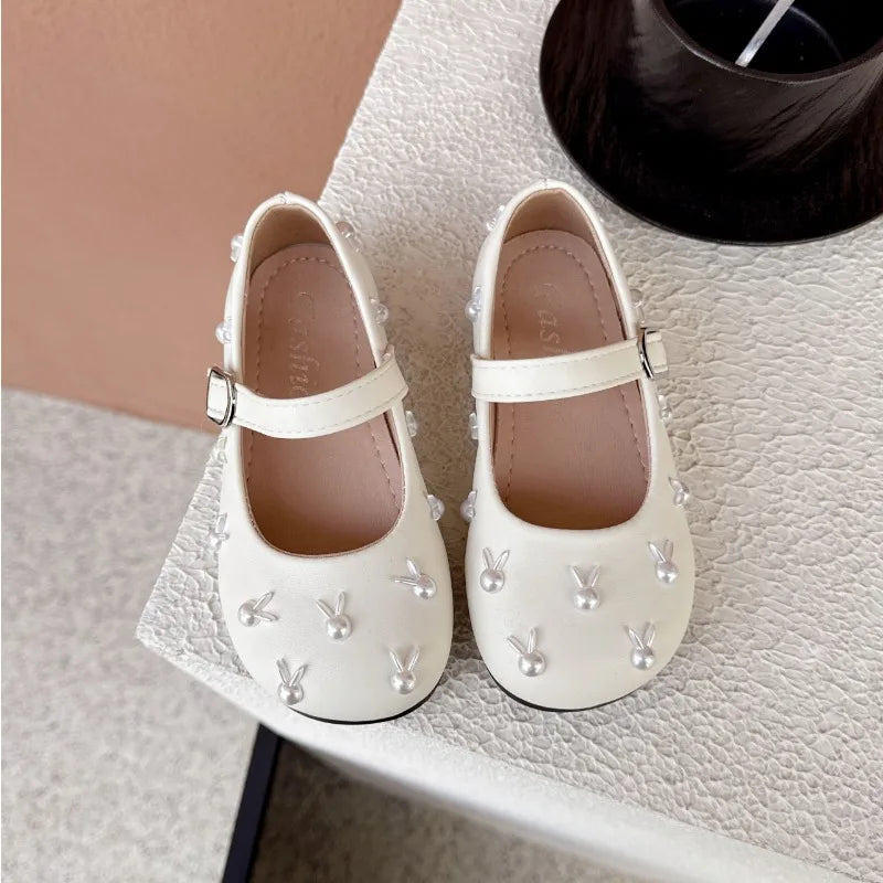 Child Princess Leather Shoe2025Four Seasons New Korean Edition Child FlatShoe Glitter Girl Anti slip Versatile Le FuShoe (Available)