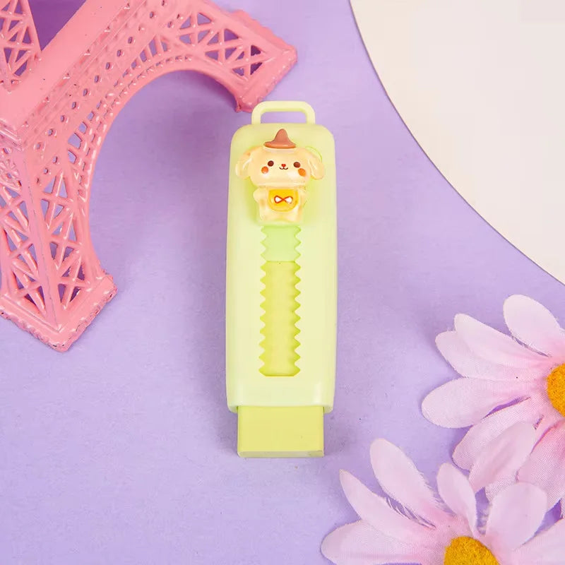 Cute Cartoon Push-pull Pencil Eraser Creative Retractable Pupil Writing Error Correction Erasers Students Stationery Supplies
