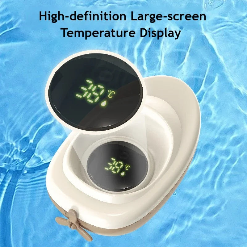 Baby Bath Thermometer Tub Temperature Monitor Hot Cold Water Resistant Temperature Warning Monitor Upgraded Sensor LED Display