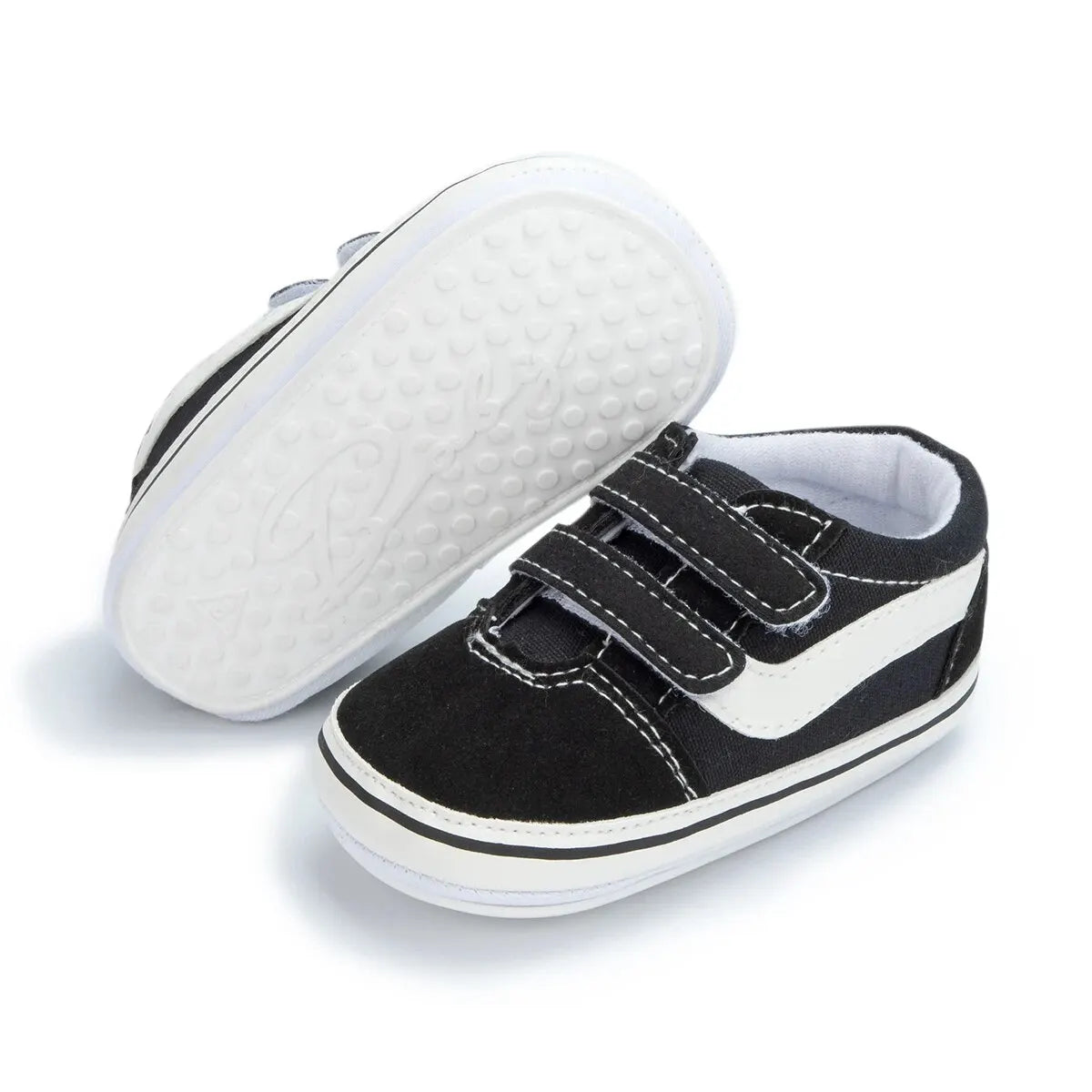 Baby Boy Girl Shoes Canvas Sneakers Non-slip Rubber Sole Plaid Streaks First Walkers Infant Baby Unisex Casual Shoes