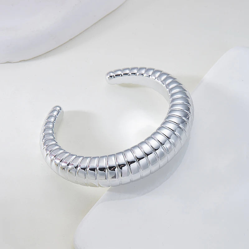 Fashion Exaggerated Irregular Bracelets for Women Simple Hip Hop Rock Personality Plastic Cuff Bangle Trendy Jewelry