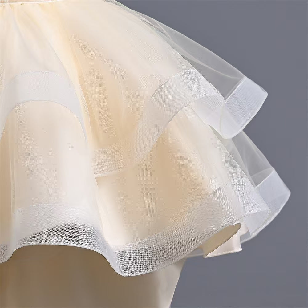 Children Summer Short Sleeve Girl Fairy Birthday Flower Dress (Copy)