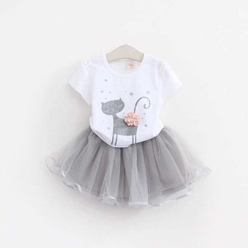 Girls Two Piece Dress Bangladesh Solid Color Outfit - Small China Town
