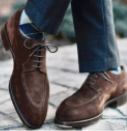 Men's Business Suede Shoes Lace-up British Style (Available)