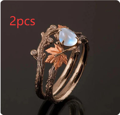 Vintage Golden Branch Maple Leaf Ring