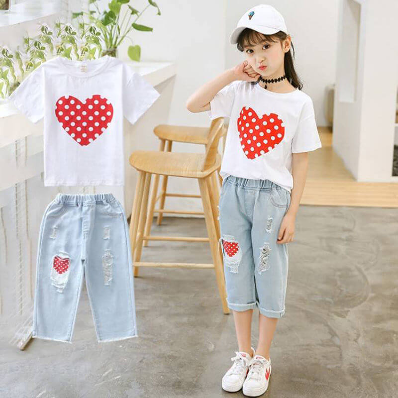 Girls Denim Jeans Set Bangladesh | Small China Town
