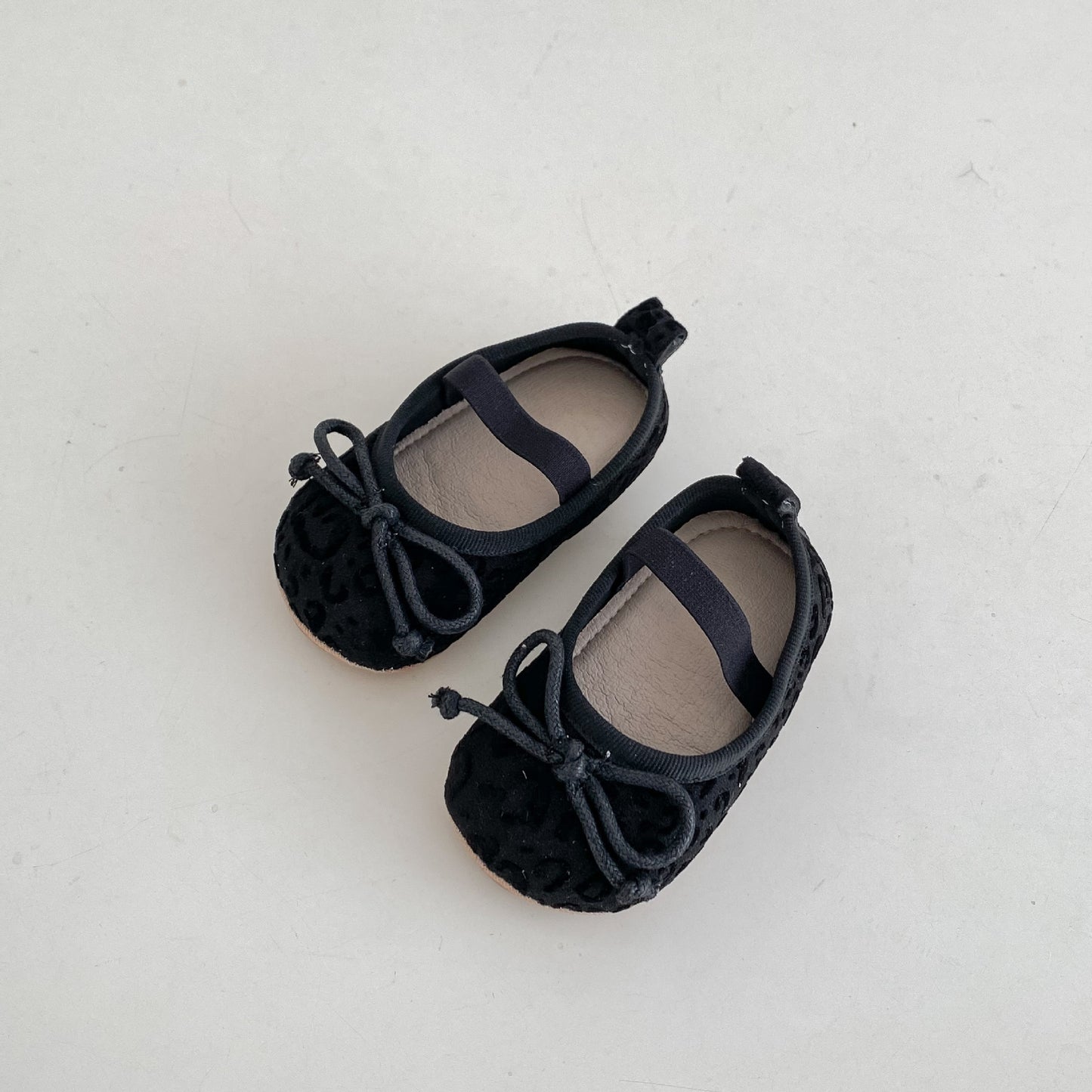 Spring And Autumn Infant Baby Girl Soft Bottom Toddler Shoes Hu Die Knot Leopard Print Round Toe Shoes