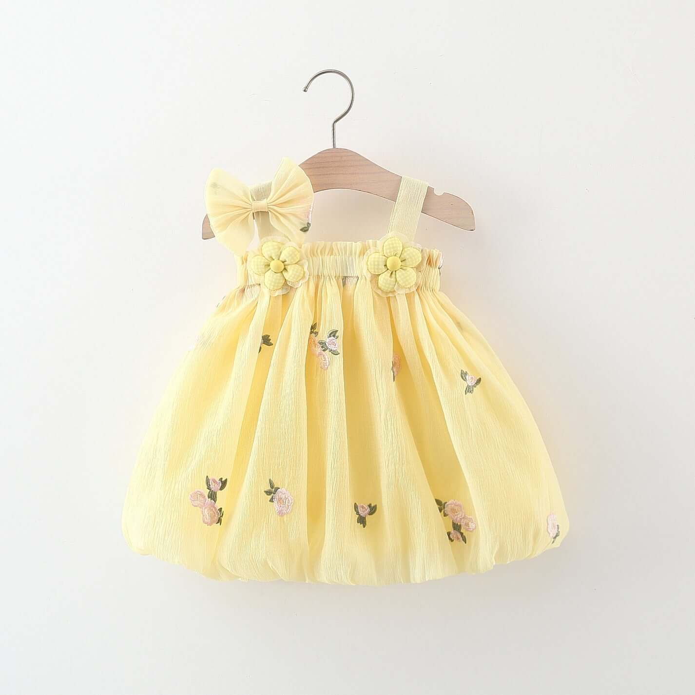 Girls Sunflower Suspenders Dress Cute Kids Fashion Summer Outfit Bangladesh