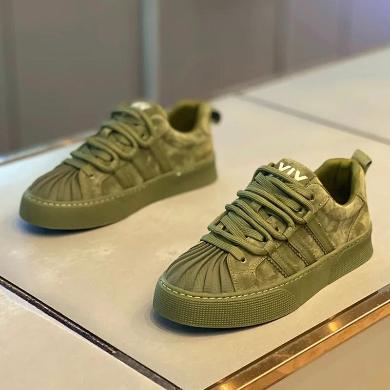 Autumn New Children's Genuine Leather Suede Low Top Board Shoes for Boys and Girls Retro Casual Shoes