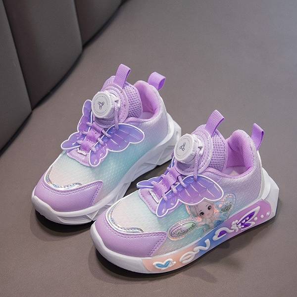 New Princess Elsa Shoes with Leather Surface, Super Soft Waterproof Children's Sports Shoes (Copy)