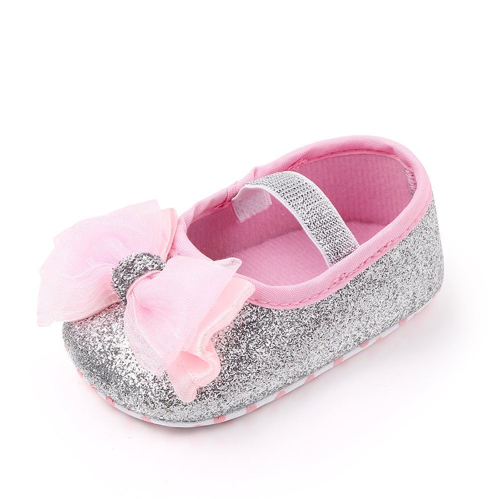 Newborn Princess Shoes Baby Shoes Soft Soled Baby Shoes Bow Princess Shoes Single Shoes (Available) - Mom & Kids