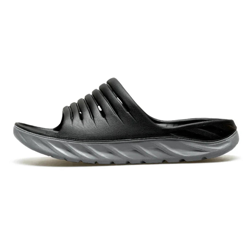Slippers Men's Summer Large Size 49 Thick-soled Soft Material Arch Shock Absorption Flip-flops Beach Shoes Non-slip Safety Shoes - Mom & Kids
