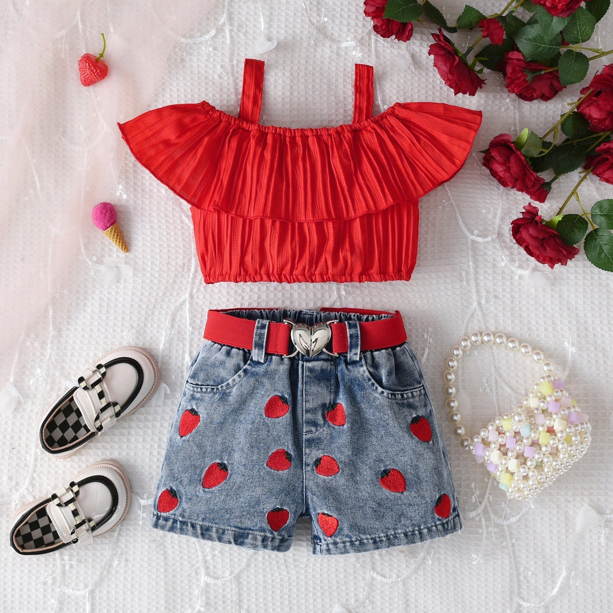 Girls Denim Shorts Set Bangladesh - Small China Town
