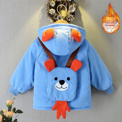 Boys' Autumn And Winter Clothes Velvet Padded Thickened Coat