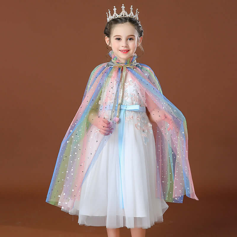 Girls Princess Cape Bangladesh Veil Outer Cloak - Small China Town