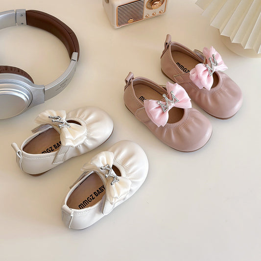 Fashion Soft Bottom Children's Princess Little Girl Baby Leather Shoes