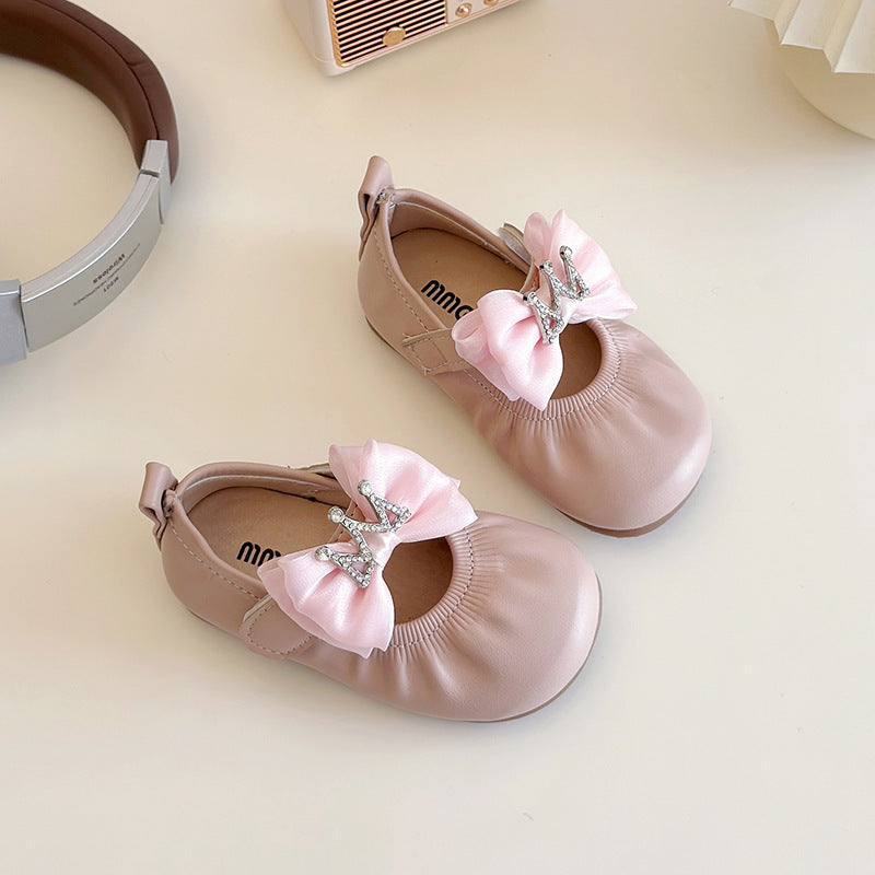Fashion Soft Bottom Children's Princess Little Girl Baby Leather Shoes