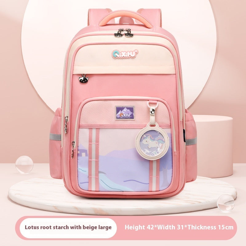 Large Capacity Primary School Student Schoolbag Lightweight And Wear-resistant