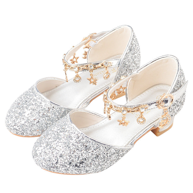 Little Girl Crystal Shoes Dress Shoes Children High Heels   ( Available )