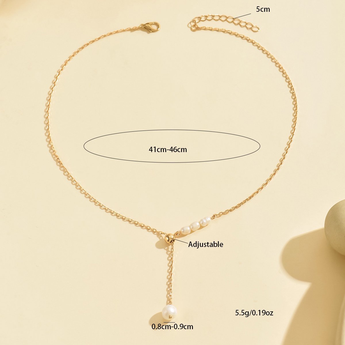 Elegant Gold-Tone Pearl Drop Necklace - Stylish  And Lightweight Jewelry For Young Women (Available)