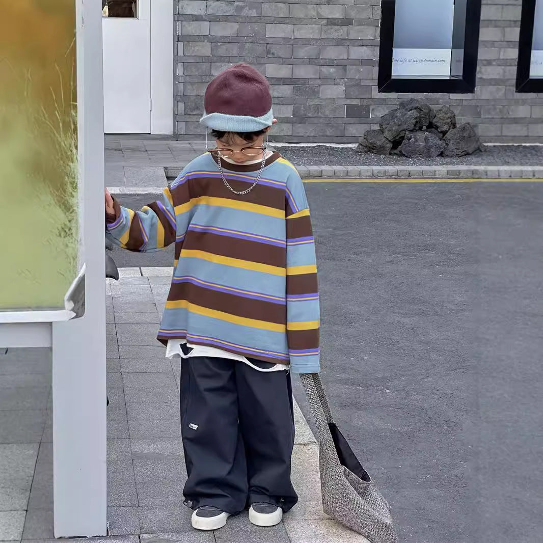 Loose Top Boys' Clothes Stripes